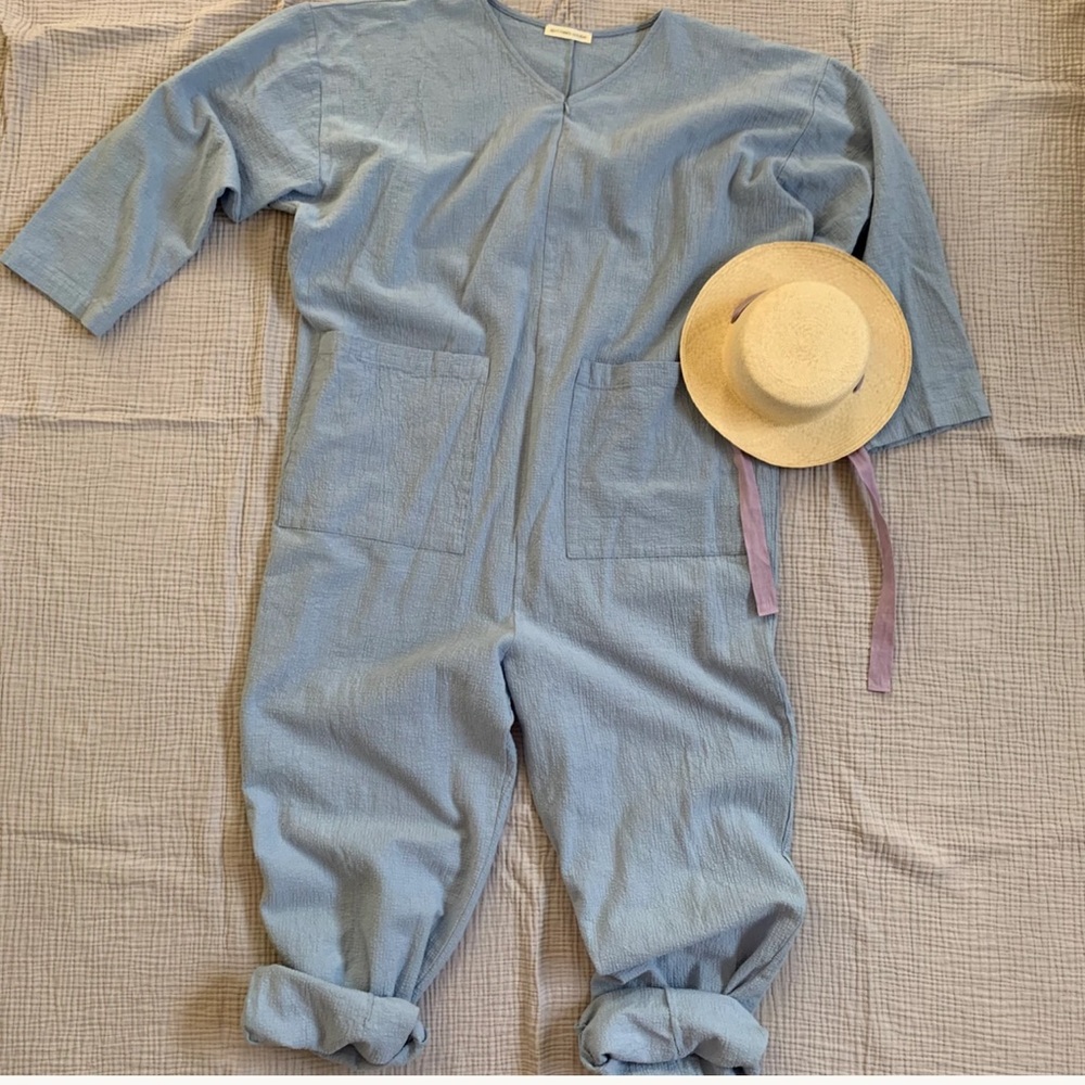 April Meets October Snuggle Jumpsuit Baby Blue